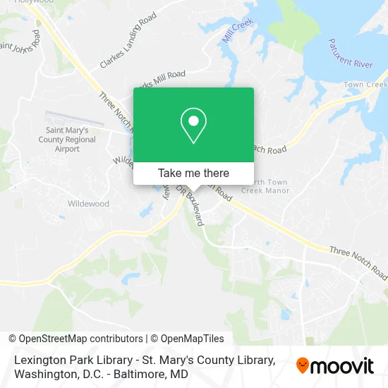 Lexington Park Library - St. Mary's County Library map