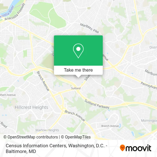 Census Information Centers map