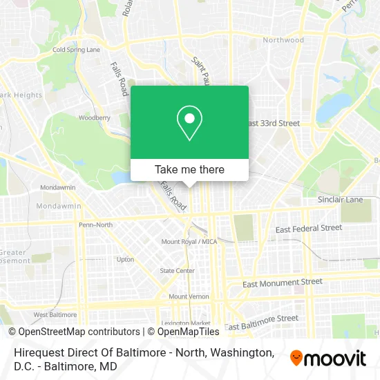 Hirequest Direct Of Baltimore - North map