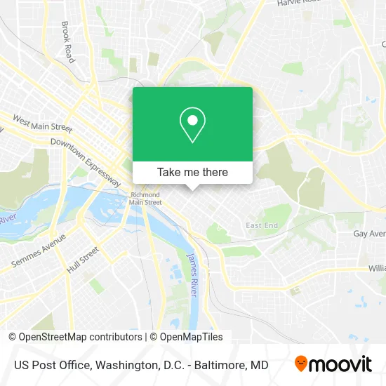 Us Post Office map