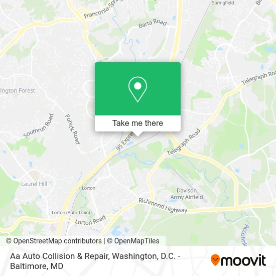 Aa Auto Collision & Repair map
