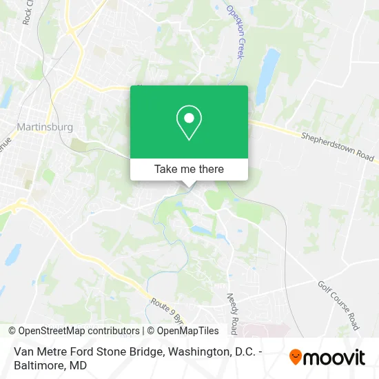 Van Metre Ford Stone Bridge map