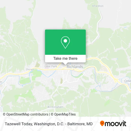 Tazewell Today map