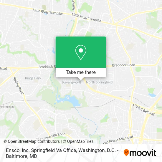 Ensco, Inc. Springfield Va Office map