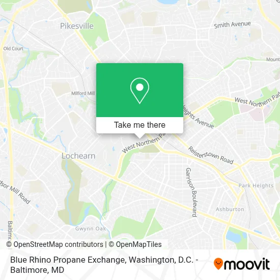 Blue Rhino Propane Exchange map
