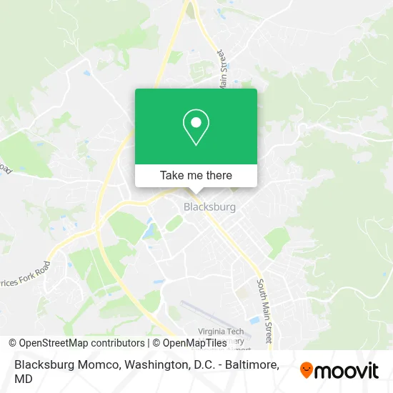 Blacksburg Momco map