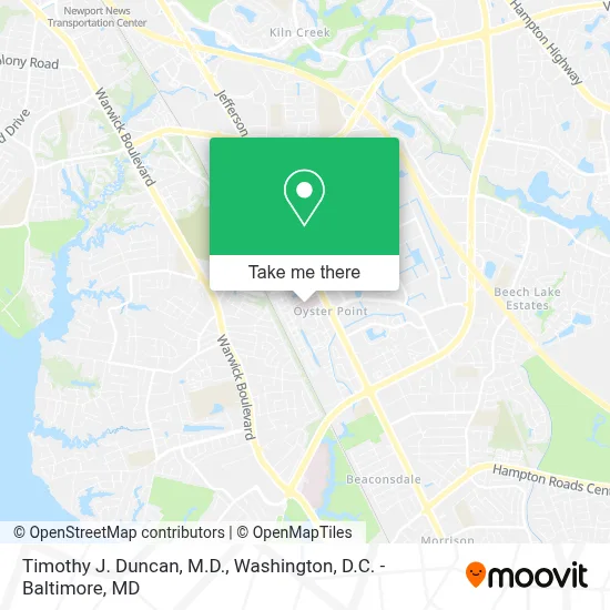 Timothy J. Duncan, M.D. map