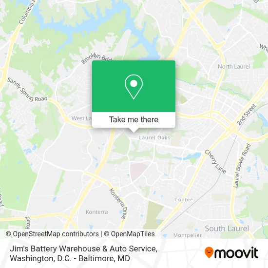 Jim's Battery Warehouse & Auto Service map