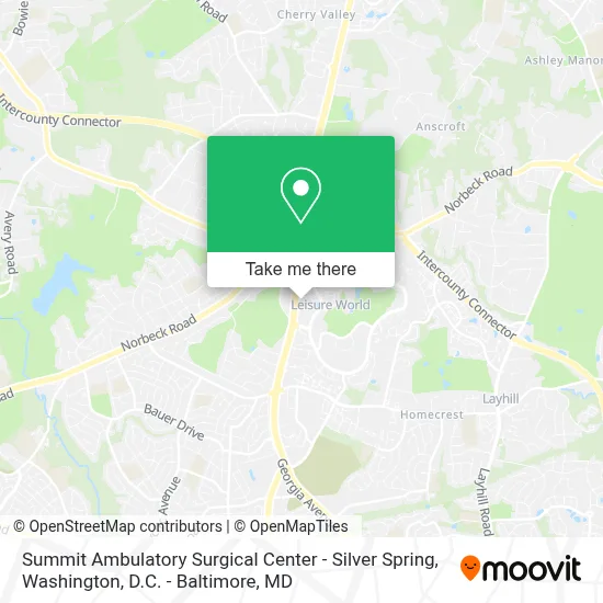 Summit Ambulatory Surgical Center - Silver Spring map