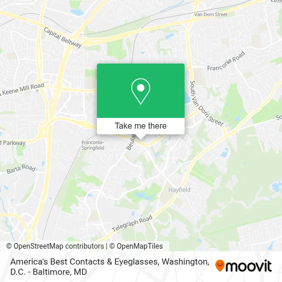 America's Best Contacts & Eyeglasses map