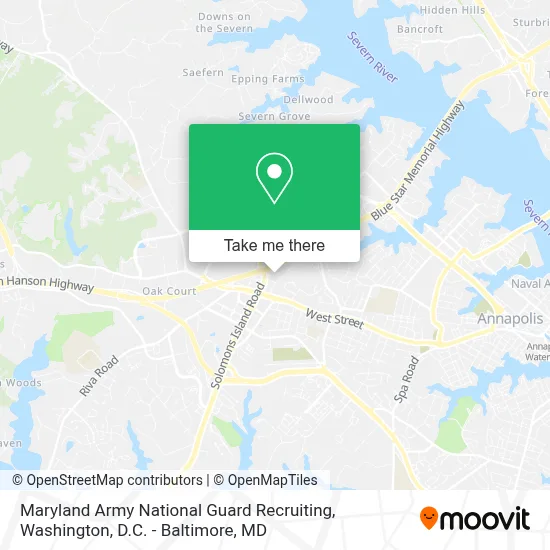 Maryland Army National Guard Recruiting map