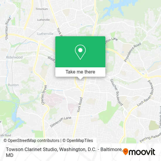 Towson Clarinet Studio map