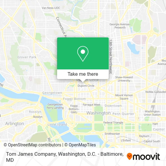 Tom James Company map