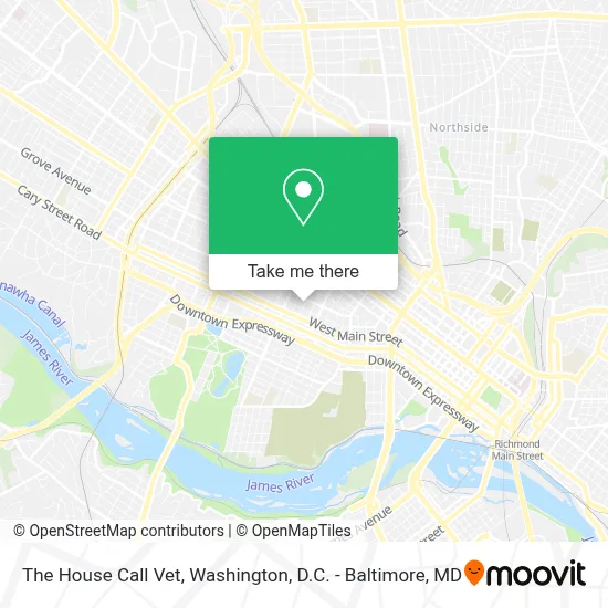 The House Call Vet map