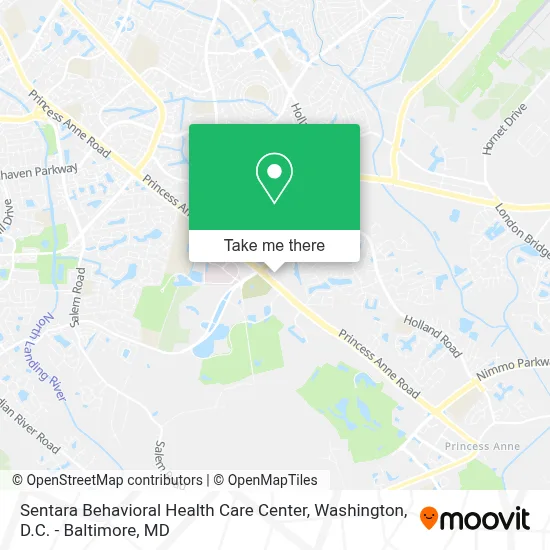 Sentara Behavioral Health Care Center map