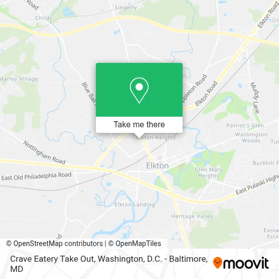 Crave Eatery Take Out map