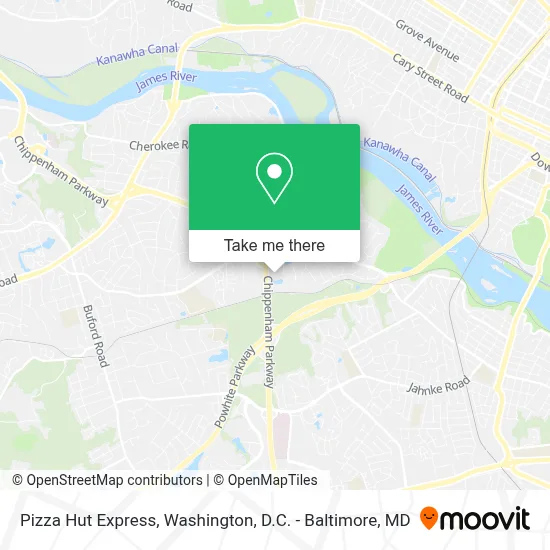 Pizza Hut Express map