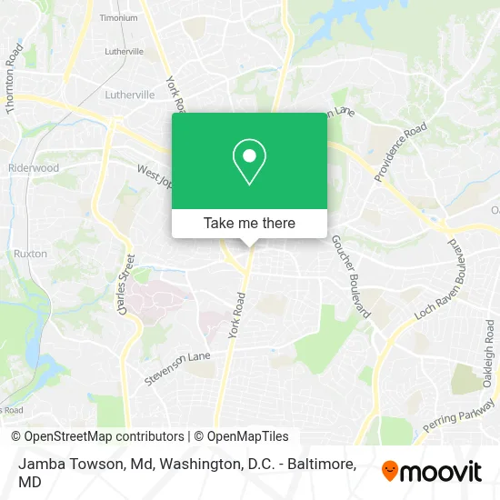 Jamba Towson, Md map