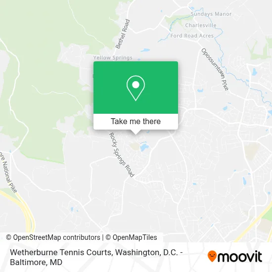 Wetherburne Tennis Courts map