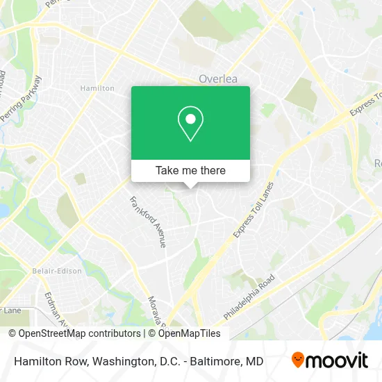 Hamilton Row map