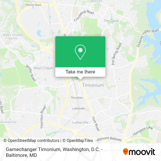 Gamechanger Timonium map