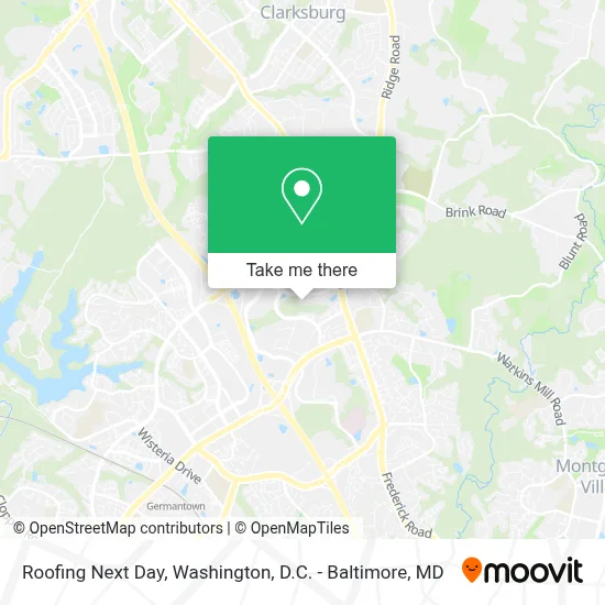 Roofing Next Day map
