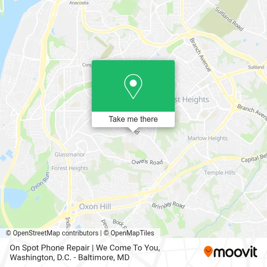 On Spot Phone Repair | We Come To You map