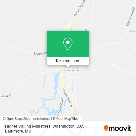 Higher Calling Ministries map