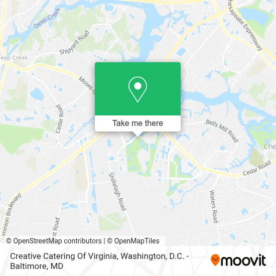 Creative Catering Of Virginia map