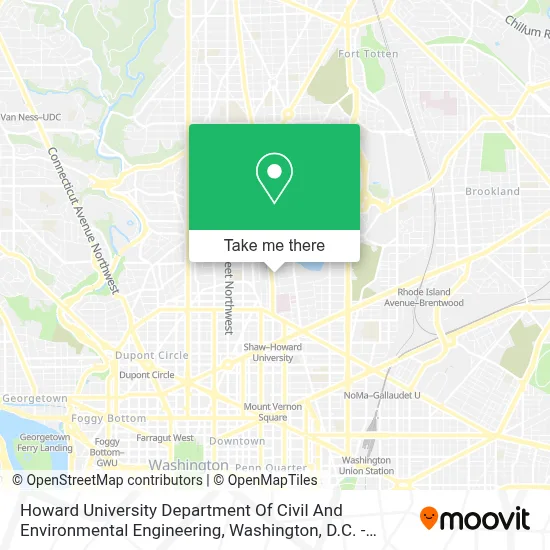 Howard University Department Of Civil And Environmental Engineering map
