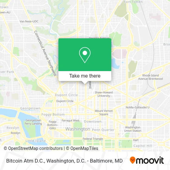 Bitcoin Atm D.C. map