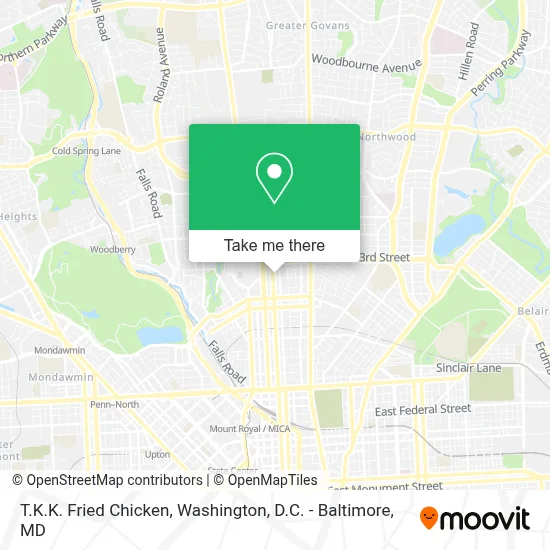 T.K.K. Fried Chicken map