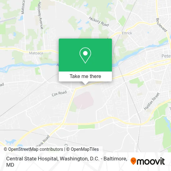 Central State Hospital map