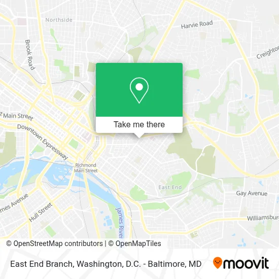 East End Branch map
