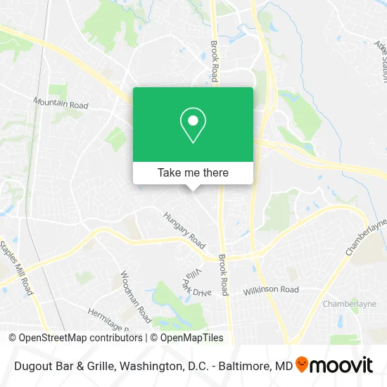 Dugout Bar & Grille map