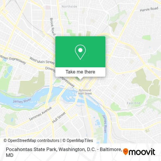 Pocahontas State Park map
