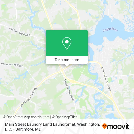 Main Street Laundry Land Laundromat map