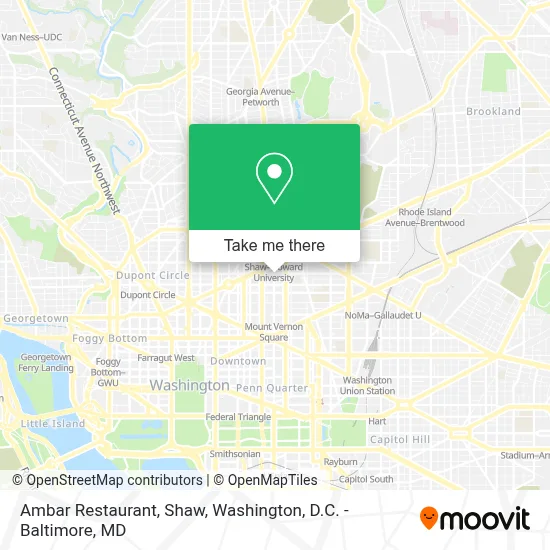 Ambar Restaurant, Shaw map