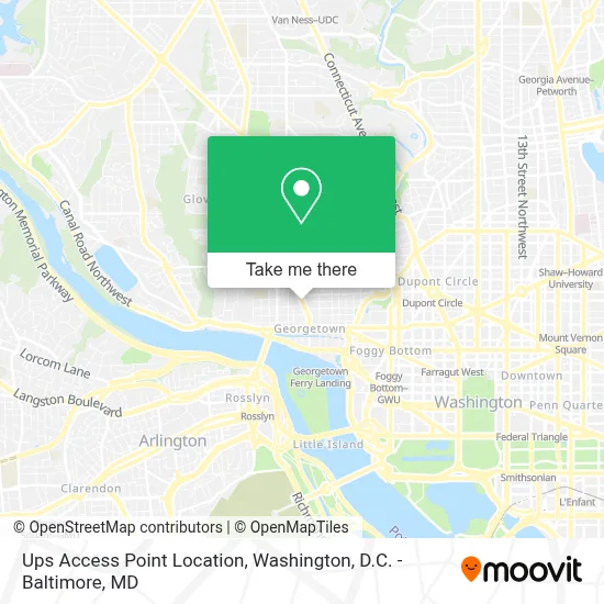 Ups Access Point Location map