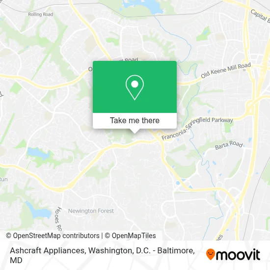 Ashcraft Appliances map