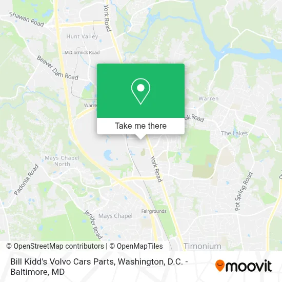 Bill Kidd's Volvo Cars Parts map