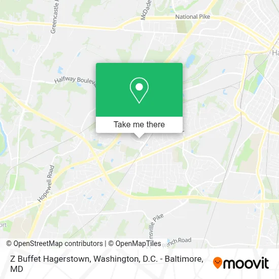 Z Buffet Hagerstown map