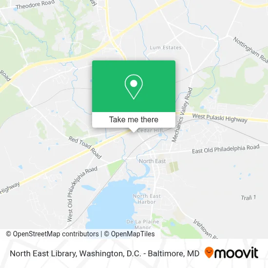 North East Library map