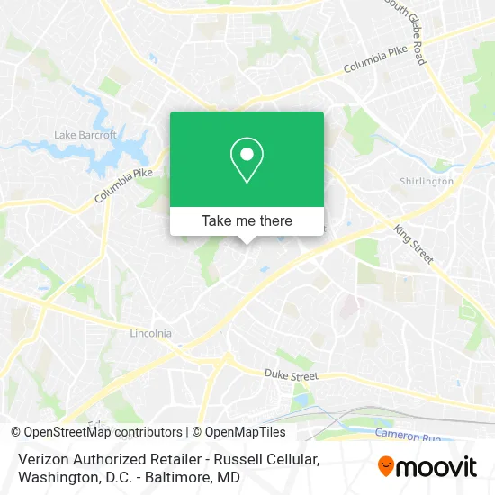 Verizon Authorized Retailer - Russell Cellular map