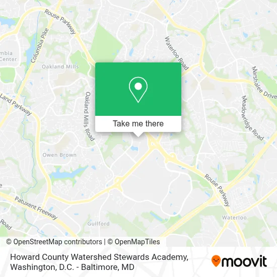 Howard County Watershed Stewards Academy map