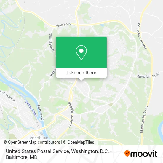 United States Postal Service map