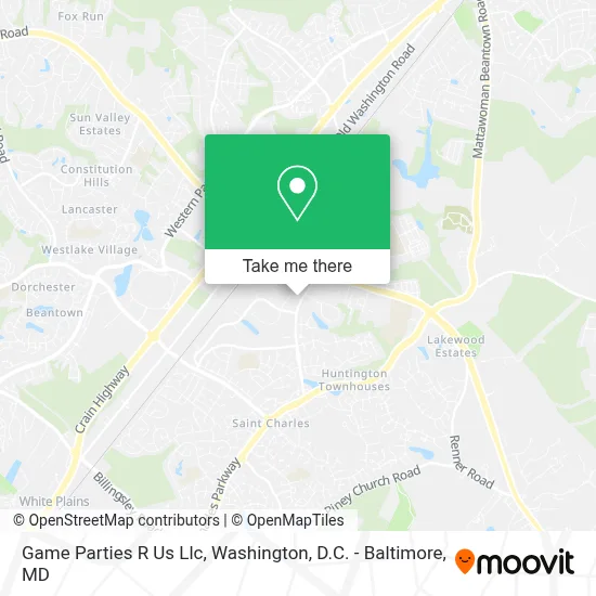 Game Parties R Us Llc map