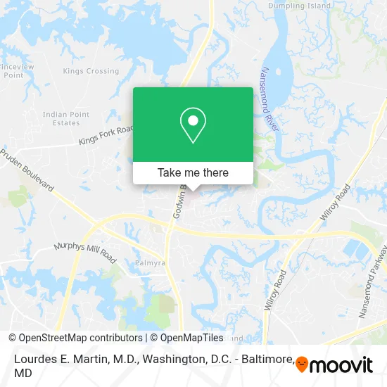 Lourdes E. Martin, M.D. map