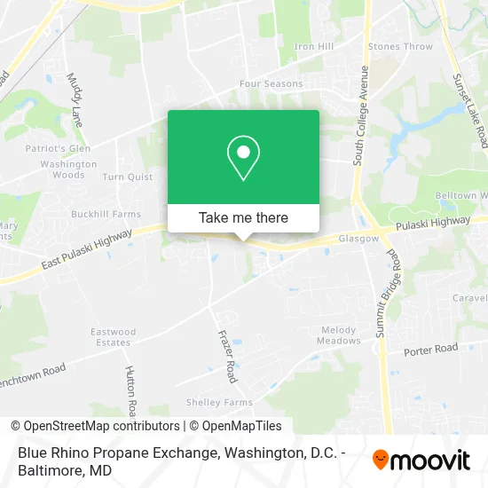Blue Rhino Propane Exchange map