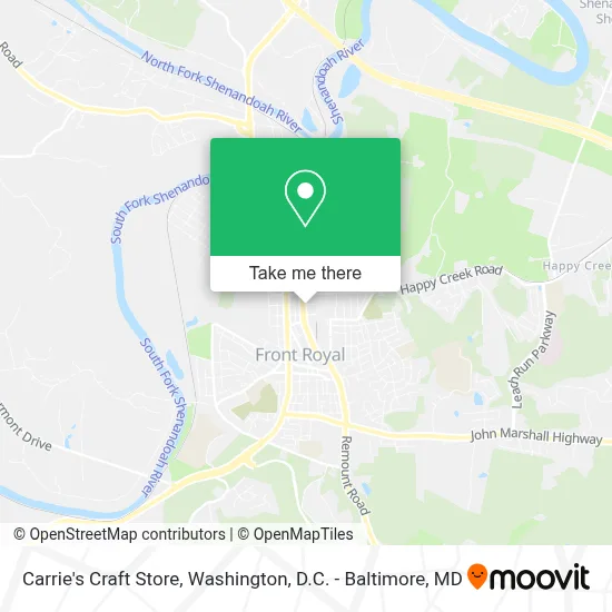 Carrie's Craft Store map